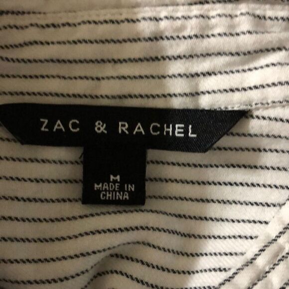 Zac & Rachel 100% cotton oversized tunic button front top boho beach casual M - Picture 3 of 6